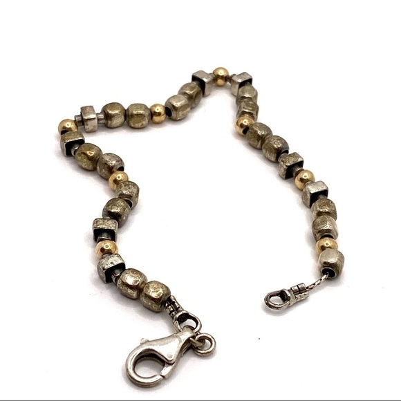 SILPADA Bracelet Jewelry Retired Sterling Silver 14K Gold Filled Bead Bracelet - Picture 9 of 12